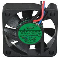 Adda AD0412LX-G76 Brushless Tubeaxial Fan, 3-12" Leads, 12VDC, 4.7CFM, 40 mm L x 40 mm W x 10 mm H