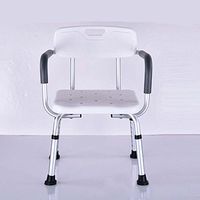 Deluxe Height Adjustable Aluminium Bath/Shower Chair with Back and Shower Head Holder -by TIANTA