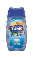 Tums Smoothies Assorted Fruit, Extra Strength 750, 60 Chewable Tablets
