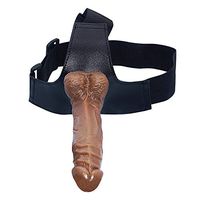 8INCH Real Safe PVC Touch Wearable Toy with Realistic Simulate Stràp-on D`id'lo for Women Male G`ày Partner Strap Waist Massaged Body Tool Brown