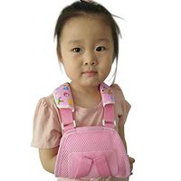 Ibnotuiy Kids Fracture Sling Arm Elbow Fracture Fixed Brace Children Breathable Wrist Dislocation Protection Support (Pink) (M)