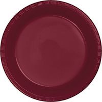 Club Pack of 240 Burgundy Disposable Plastic Party Dinner Plates 8.75"