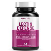 GoBiotix Lectin Defense | Block Interfering Dietary Lectins and Ease Gas | Aids in Intestinal Health with Immune Support | Digestive Enzyme Supplement for Women & Men | Non-GMO Gluten Free | 60 Caps