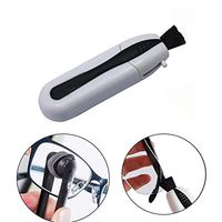 2 in 1 Portable Glasses Cleaner Brush Peeps Eyeglass Lens Cleaner - Efficient and Durable Carbon Microfiber Technology Household Cleaning Tools (White)