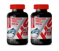 Support Brain and Focus - Wild Alaskan Salmon Oil 2000 Mg Full Range - Fish Oil Women multivitamin - 2 Bottles 180 Softgels