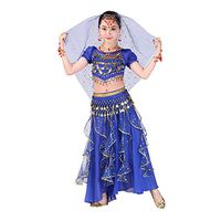 Girl Belly Dance Dress Performance Outfits Set,SuperUS 2PCS Handmade Children Girl Belly Dance Costumes Kids Belly Dancing Egypt Dance Cloth