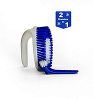 Heavy Duty Scrub Brush With Mini Detail Brush Combo - Stiff Bristles For Deep Cleaning Of Bathroom, Showers, Sinks, Carpet And More