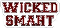Wicked Smart (Smaht) College Boston (Size W12 x H5.6 Centimeter) Car Motorcycle Bicycle Skateboard Laptop Luggage Vinyl Sticker Graffiti Decal Bumper Sticker