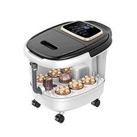 ZYPDD All in One Foot Spa Bath Massager with Heating, Rolling Massage, Red Light, Bubbles, Digital Temperature Control Display