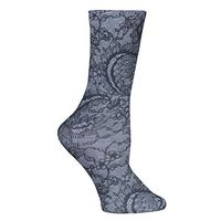 Celeste Stein(tm) Women's Diabetic Socks - Mild Compression Crew - Black Lace