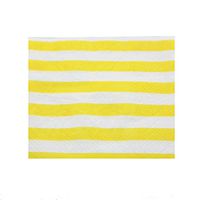 Youmewell Disposable Paper Party Napkins Yellow Striped 40 Pcs