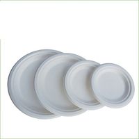 Yens Sugarcane Bagasse Disposable Eco-Freindly Round Plate, 9 inches GP-09 (250PCS)