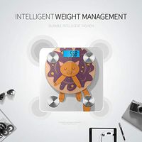 LYAOE Bluetooth Body Fat Scale Glazed Donats Color Contrast Isolated Smart Wireless Scale with LCD Display Measuring Body Weight Bmi and Health Digital Scale