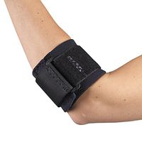 OTC Elbow Strap, Pressure Pad Compression, Neoprene, Black, Small