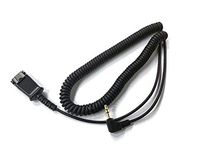 2.5mm Jack cwith QD Adapter -Compatible for Polycom IP 320,321,330, Cisco SPA,Grandstream GXP,Panasonic KX, Zultys, Gigaset & 2.5mm Headset Jack(3 Poles) Port with Phones. Not Smartphone use.
