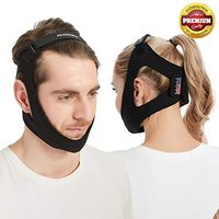 Anti Snoring Chin Strap [2020 Version] Double Adjustable Snoring Solution/Sleep Aid for Men and Women, Stopper Chin Straps for Snoring Sleeping Mouth Breathers (Black)