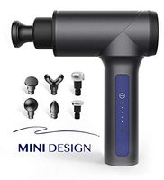 Muscle Massage Gun - Deep Tissue Massager Quiet Rechargeable Mini Cordless Percussion Massager for Relieve Muscle Soreness with 5 Speed High-Intensity Vibration 6 Massage Heads Portable Carrying Bag