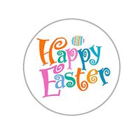 Easter Envelope Seals - 1.2" Easter Stickers - 144 Fun Holiday Stickers (Happy Easter)