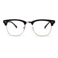 Unisex Blue Light Blocking Glasses Square/Half Frame Eyeglasses Frame Anti Blue Ray for Computer Game Eyewear