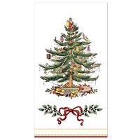 Spode Holly & Ribbon Christmas Tree Guest/Dinner Towel Paper Napkins - Pack of 16