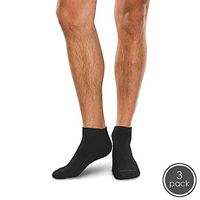 SmartKnit Seamless Diabetic Mini Crew Socks 3 Pack - X-Large - Black