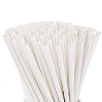 ALINK 100 White Paper Straws Bulk, Biodegradable Drinking Straw for Party Supplies, Birthday, Wedding, Bridal/Baby Shower and Holiday Celebrations