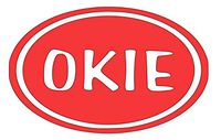 Okie - Vinyl Decal Sticker | Multiple Colors | 5.5" W X 3.5" H | RED HGC1415