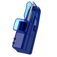 LS DIY Automatic Electric Tobacco Roller Cigarette Rolling Machine Injector Tabaco Acessorios Cigarette Maker 19.4 x 6.4 x 6cm (Color : Blue)
