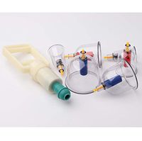 6pcs U-Shape Cups Chinese Vacuum Massage Therapy Suction Acupuncture Professional Cupping Equipment - Massage Muscle Joint Pain Relief - for Home Office