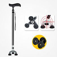 HXZXH Canes Adjustable Walking Canes for Men and Women Lightweight Self Standing Stable Walking Stick Versatile Stabilizing Hand Crutch with T Handle Crutches Fashionable Secure (Black)