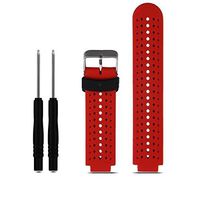 HWHMH 1PC Replacement Silicone Bands With 2PCS Pin Removal Tools For Garmin Forerunner 220/230/235/620/630 (No Tracker, Replacement Bands Only) (Red/Black)