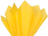 50 Gift Grade Tissue Paper Sheets - 15" x 20" Soft fold Packed Choose Color (Dandelion)