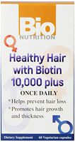 Bio Nutrition Healthy Hair Biotin Vegi-Caps, 60 Count