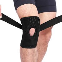 Knee Brace with Patella Gel Pads & Side Stabilizers for Knee Support Joint Pain Relief Meniscus Tear Brace Strap Adjuster for Men & Women -Single- Black