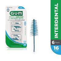 GUM Proxabrush Go-Betweens Interdental Brush Refills, Wide, 16 Count (Pack of 6)