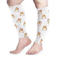 TWPDA Calf Compression Sleeve Corgi's Heart Butt Leg Compression Socks for Shin Splint Calf Brace Support Women Men 1 Pair