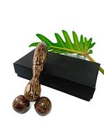 eyesonme Thai Traditional Reflexology Palm Wood Roller Ball Massager Tool Hand Head Face Body Relax Relief Muscle Stress Trigger Point Therapy
