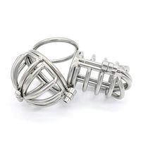 HZS Men's Stainless Steel Enamel Metal Chāstity Lock Device Carefully Packaged Private Delivery for Men T-Shirt