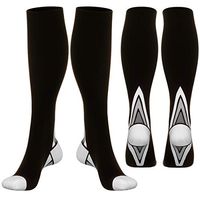 (2 Pair) Compression Socks for Men&Women(20-30mmhg) Best Graduated Athletic Fit for Running,Nurses,Shin Splints,Flight Travel&Maternity ((2 PAIR) Black & Grey, L/XL (US Women 8-15.5 / US Men 8-14))