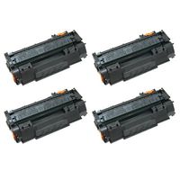 Amsahr CF280X HP CF280X, Pro 400 HYLD Compatible Replacement Toner Cartridge with Four Black Cartridges