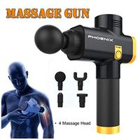 Muscle Massage Gun, Powerful Handheld Personal Cordless Deep Tissue Muscle Massager with 4 Kinds Massage Heads for Muscle Tension Pain Relief (Black)