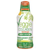 Veggie Collagen Liquid Drink Colágeno Vegetal - Vegan Collagen Builder for Anti-Aging, Healthy Skin & Hair, Strong Joints, Bones & Nails - Collagen Protein Biotin Supplement – 16 oz