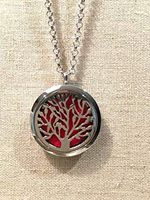 Essential Oil Diffuser Pendant By Baltic Essentials Tree of Life Necklace Pendant & 29 Inches Chain Made Of 316L Surgical Stainless Steel Material- Washable Absorbent Pads Fresh Smell & Aromatherapy