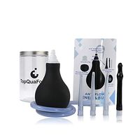 TopQuaFocus Enema Bulb Enema Kit Douche Kit with 12Oz Capacity 4.7inch Tip (Black, 12oz)