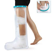 Adult Leg cast Protector for Shower Bath, Wound Barrier and Bandage Protector,Soft Watertight Cast Bag for Wound Foot Ankle Orthopedic Boot(Long Leg)【2020 Newest】