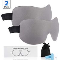 Fasoar Sleep Mask Pack of 2, Lightweight and Comfortable, Super Soft, Adjustable 3D Contoured Eye Masks for Sleeping, Shift Work, Naps, Night Blindfold Eyeshade for Men and Women Grey
