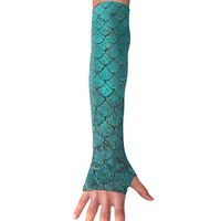 FRS Ltd Unisex Cooling Arm Sleeves Teal Mermaid Texture UV Sun Protection Arm Perfect for Cycling Basketball Football & Outdoor Activities (1 Pair)