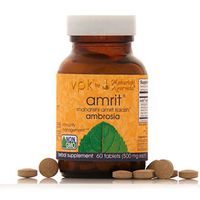 Amrit Kalash Ambrosia | 60 Herbal Tablets - 500 mg ea. | Full-Spectrum Natural Antioxidant Herbal Supplement | Powerful Support for Brain, Nerve & Immunity Health | Proven Chemotoxicity Support
