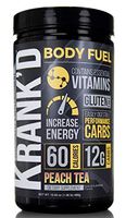 Krankd Body Fuel by JBN - Essential Vitamins and Minerals - Helps Replenish Electrolytes - Increase Energy with Highly Digestible Carbohydrates - 60 Calories - 30 serv (30 Servings, Peach Tea)