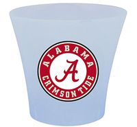 NEW! 3 Gallon Oval Shaped Wastebasket in a Blue Plastic Finish that Features Your Choice of a Sports Team Logo and a Free Trash Can Liner! (Crimson Tide Round)